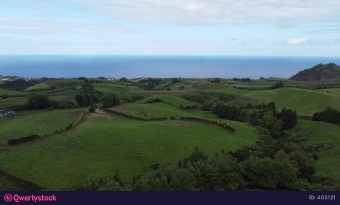 Beautiful aerial view of Sao Miguel azores island video 403121